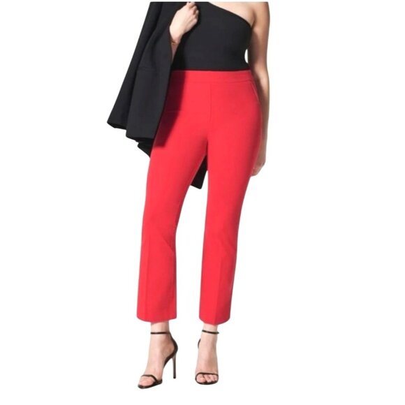 Spanx Womens on the go Kick Flare Pants In True Red Large - Picture 1 of 14
